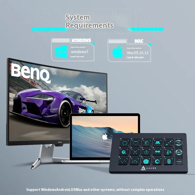 Imagem -06 - Painel do Console Multifuncional Processador Desktop Teclas Macro Ações de Gatilho Ajuste para Windows Mac Android Ios Inteligente Ajazz-akp153