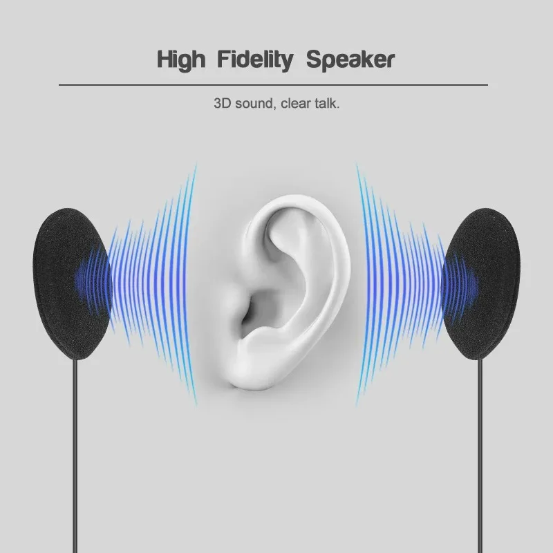 EJEAS V6 PRO + Headset helm sepeda motor, Earphone mikrofon Speaker tipe-c dengan gaya baru klip dudukan pita dua sisi Hadiah