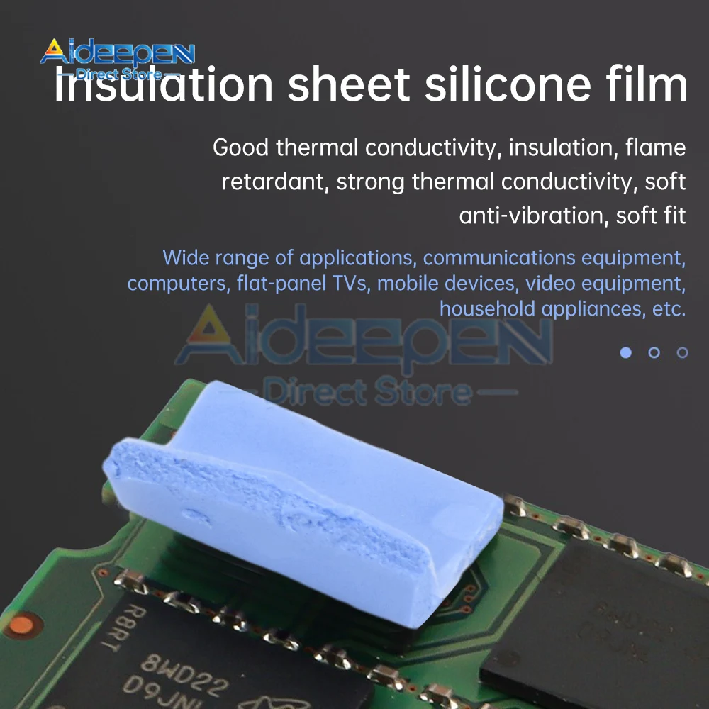 100PCS High-Temperature Resistant Thermal Insulating Silicone Sheets - Pre-Cut for Motherboard, CPU, IC, GPU Repair & Protection