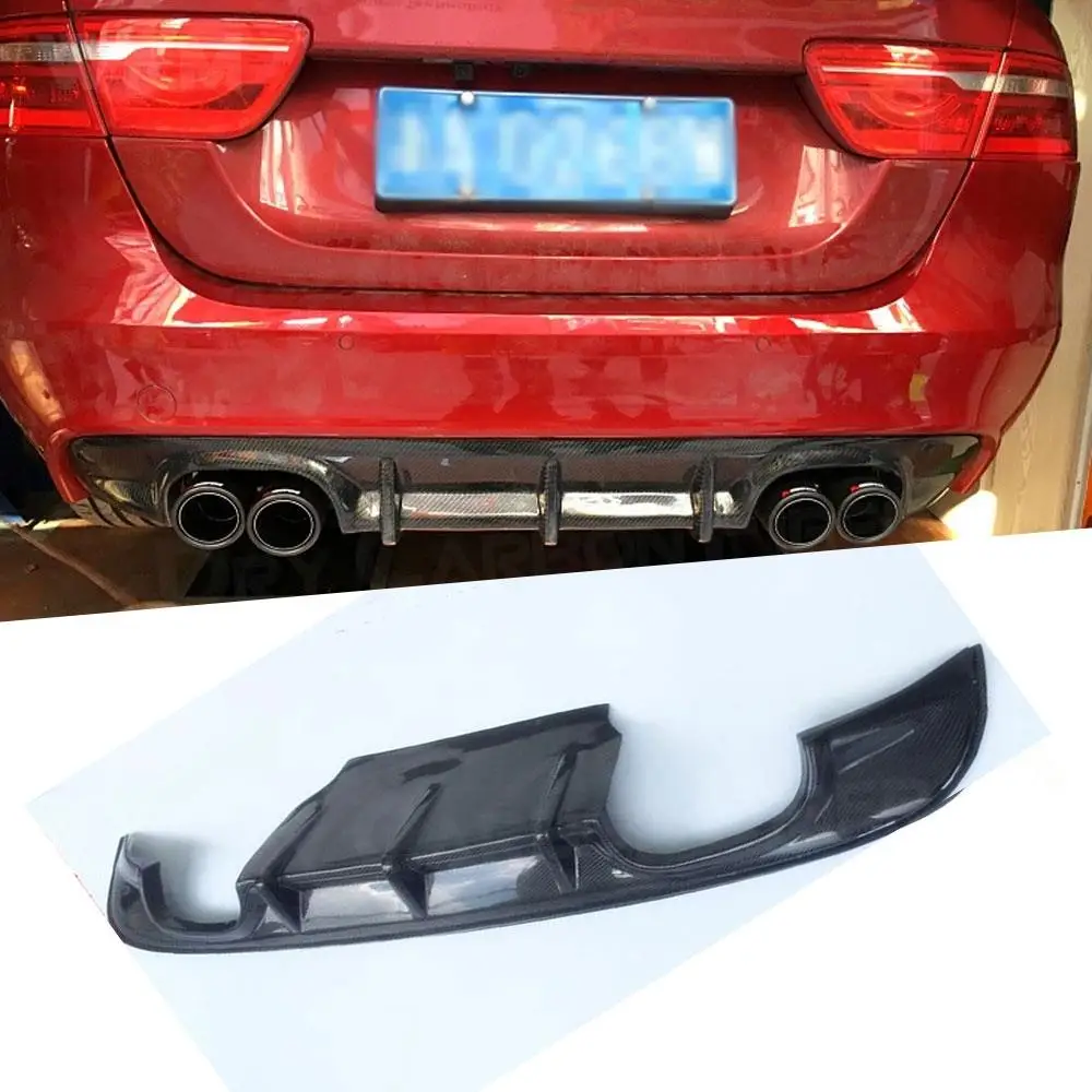 

Carbon Fiber Rear Bumper Lip Diffuser For Jaguar XE Sedan 4-Door 2015 2016 2017 Car FRP Bumper Apron Guard Plate FRP