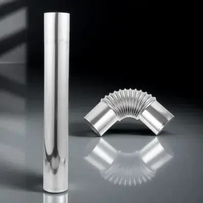 1Set الفولاذ المقاوم للصدأ تنفيس الدخان أنبوب مستقيم مع الكوع موصل لسخان المياه مدخنة المداخن كفاءة القضاء على الرائحة #6