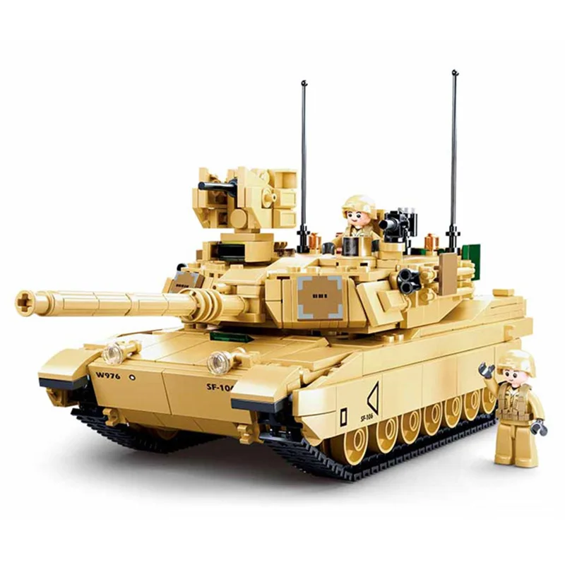 Sluban Building Block Toys Army Model M1A2 Sep V2 Abrams 781PCS Bricks B0892 Compatbile With Leading Brands Construction Kits