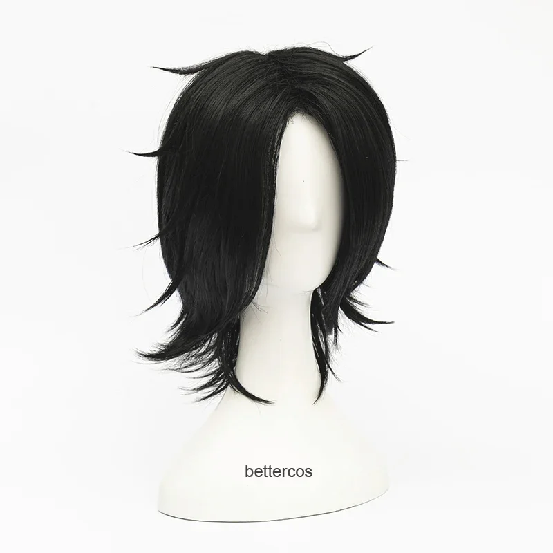 Portgas D. Ace Short Black Wig Heat Resistant Synthetic Hair Cosplay Wigs Wig Cap