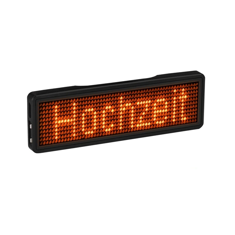 Bluetooth LED Name Badge Rechargeable Light Sign DIY Programmable Scrolling Message Board Display LED,Type 2 HOT