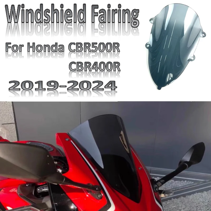 

For Honda CBR500R visor glass cbr400r, 2019-2024 Motorcycle accessories windshield wind deflector windshield