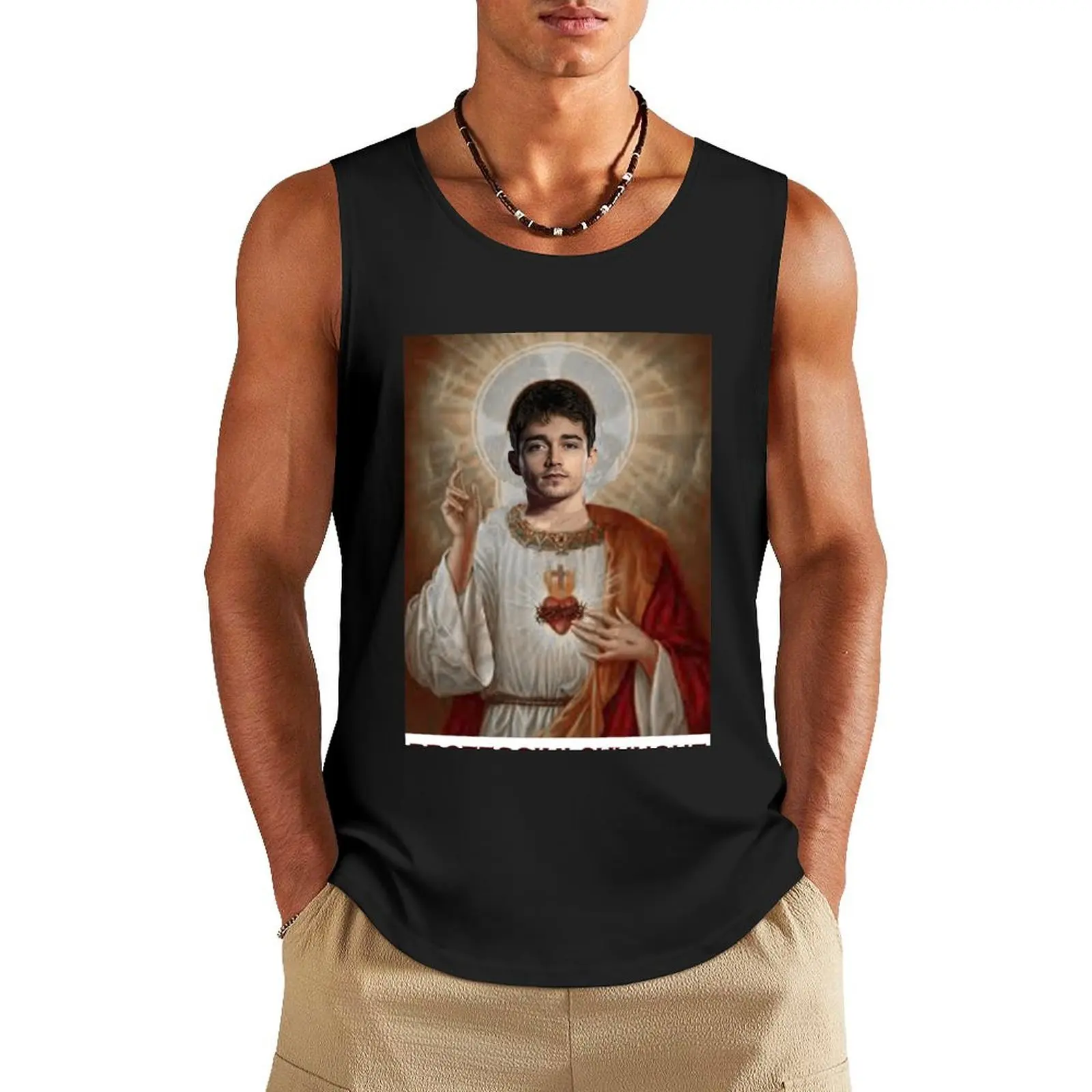 San Charles Leclerc Tank Top t shirt gym gym Men's t-shirts Men's clothes luxury style