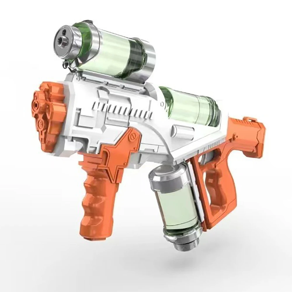 Pistola de agua eléctrica para niños, juegos al aire libre, pistola de agua automática, pistolas de diversión de gran capacidad con luz, juguete de piscina para niños