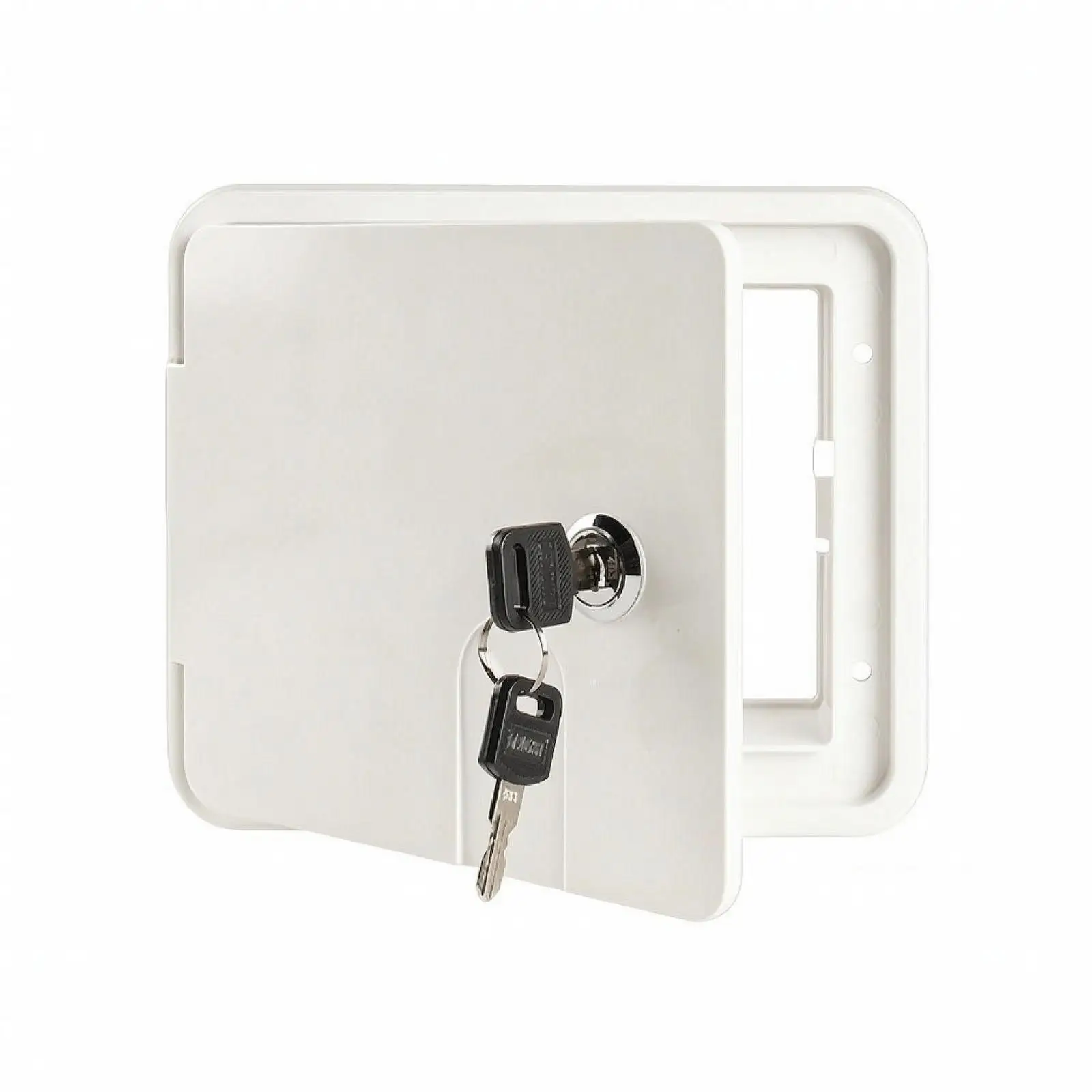 Waterproof Style Cable Access Door Cover for Marine RV Panel with Flat Hinge and Snap Bolt Secure Closure