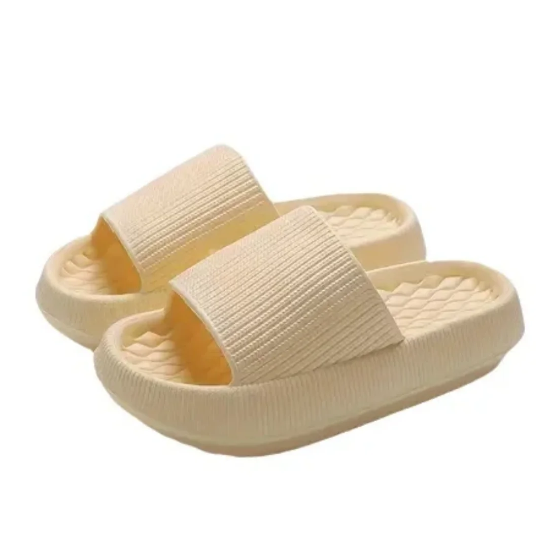 4cm Summer Non-slip Soft Cloud Slippers Women Comfy Eva Thick Platform Slides Woman Couple Bathroom Home Flip Flops