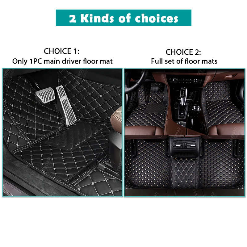 Car Floor Mats For Peugeot 5008 Seven Seats 2017-2023 18 19 20 21 22 23  Custom Auto Foot Pads Carpet Cover Interior Accessories