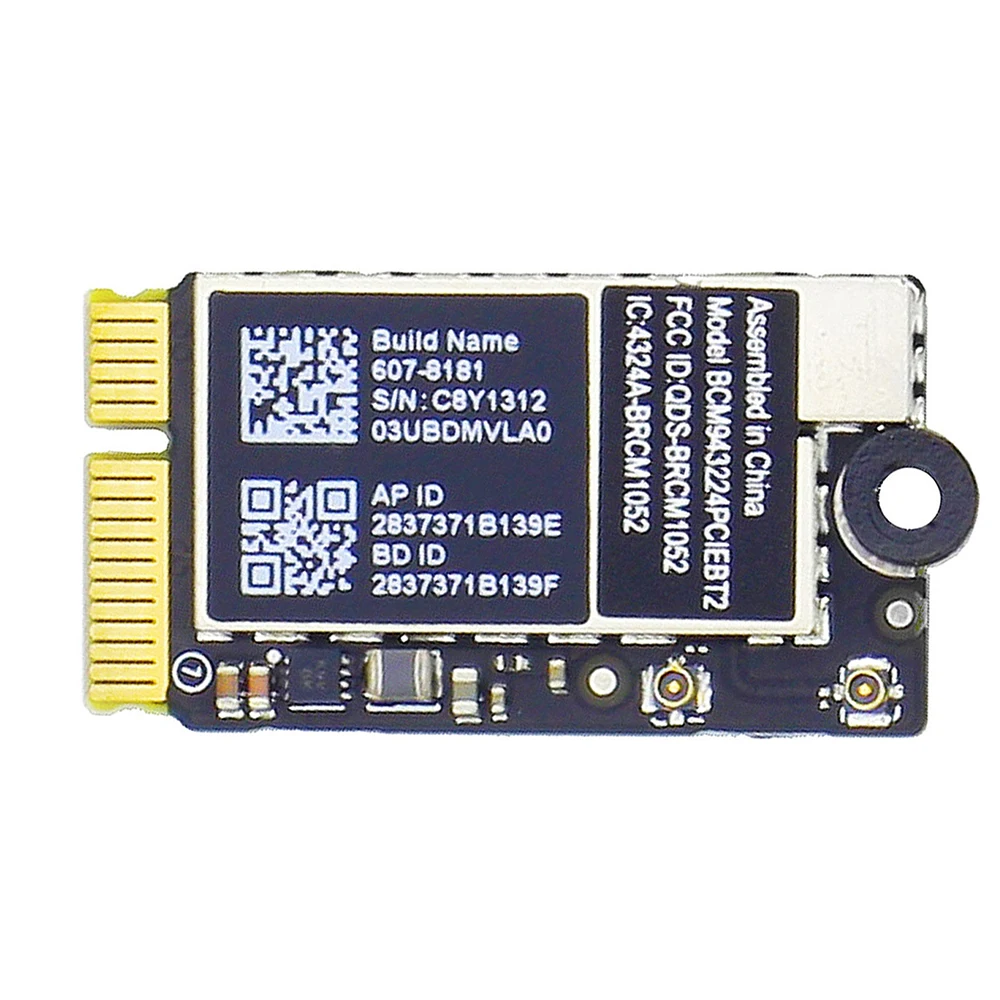 Original Used Wifi Bluetoot Airport Card BCM943224PCIEBT2 For Macbook Air A1369 A1370 A1465 A1466 Wifi Card 2010 2011 2012 Year