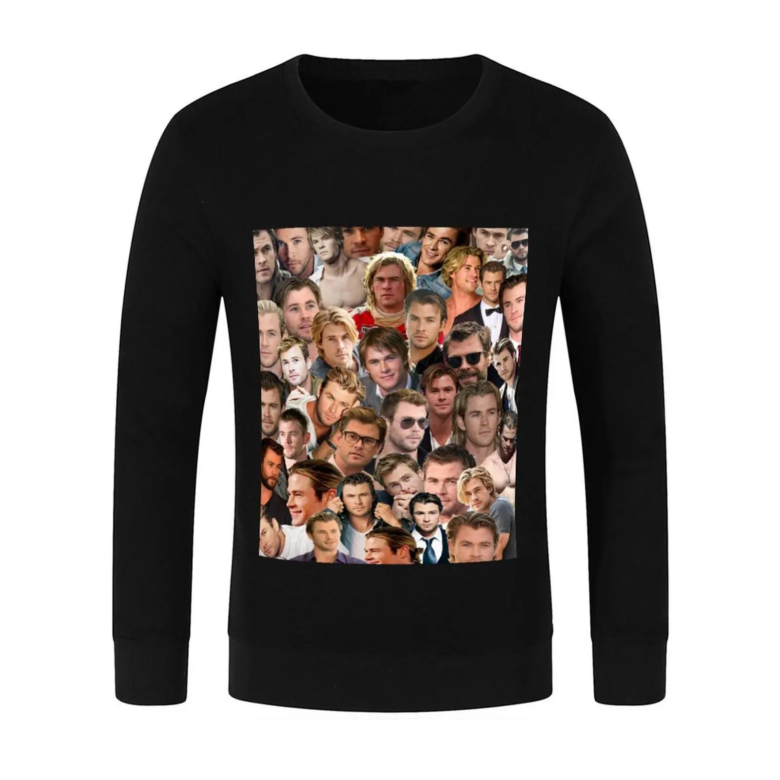 بلوفر كريس هيمسورث كولاج ملابس رجالية ملابس أنيمي بدلة رياضية عصرية للرجال بلوزات كبيرة الحجم #2