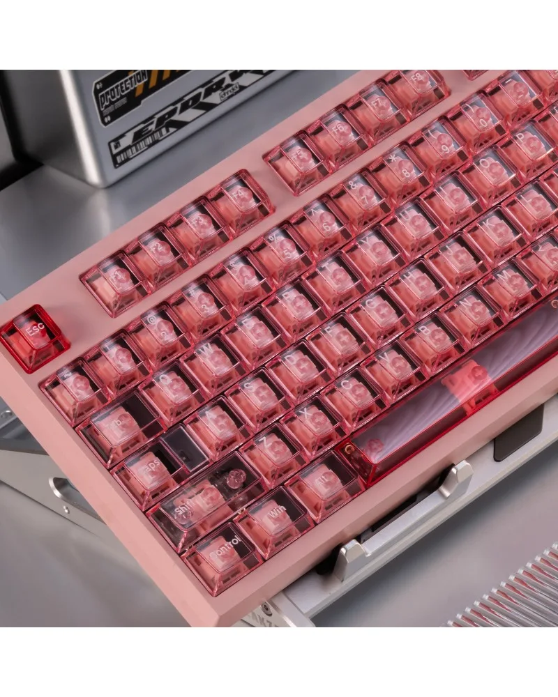 

Keycap PC material UV printing custom original Wooting/ace68 magnetic axis mechanical keyboard agate powder