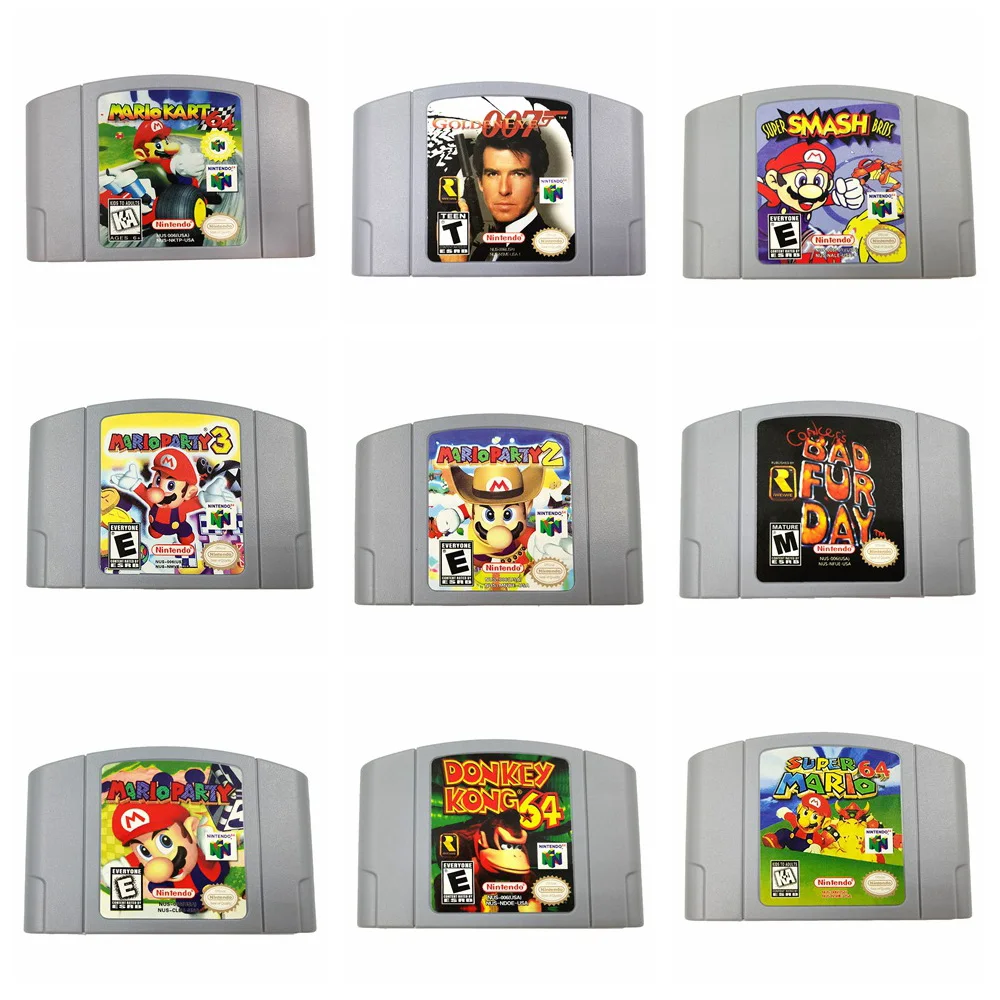 N64 Cards Pokemon Mario Zelda Series USA NTSC Version 64 Bit Video Game Cartridge Christmas Gifts English Language Game Card