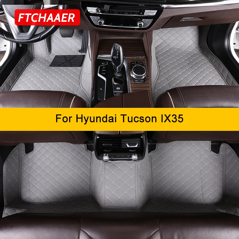 

FTCHAAER Custom Car Floor Mats For Hyundai Tucson IX35 Auto Carpets Foot Coche Accessorie