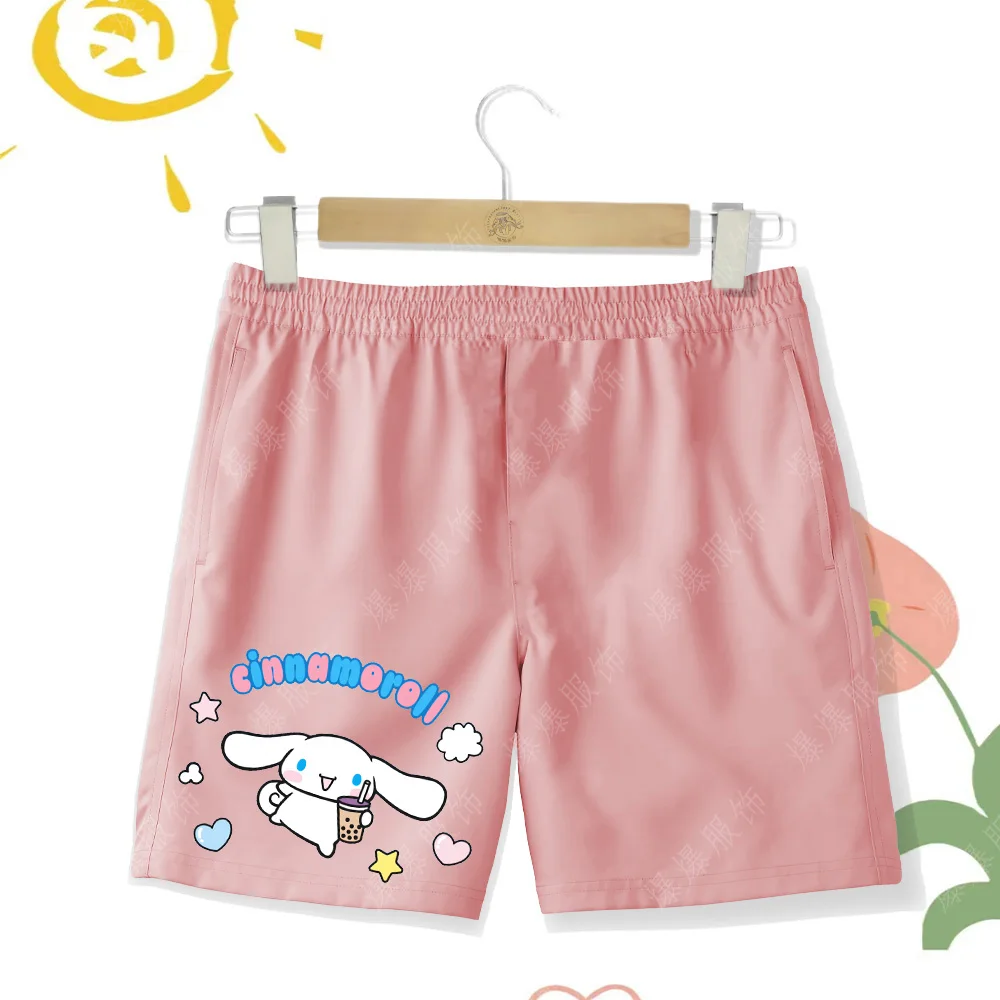 Cinnamoroll Beach Pants for Children, Multi-color Printed Shorts, Soft and Loose, Durable, Sports, Fishing, Kids, High Quality