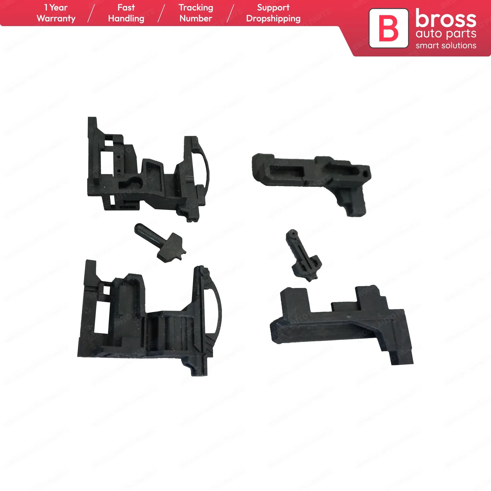 Bross BSR554 Sunfloor Rail Guide Repair Clips Set 1697800244 for Mercedes A B Class W169 (2005-2012)- W245 (2005-2011)