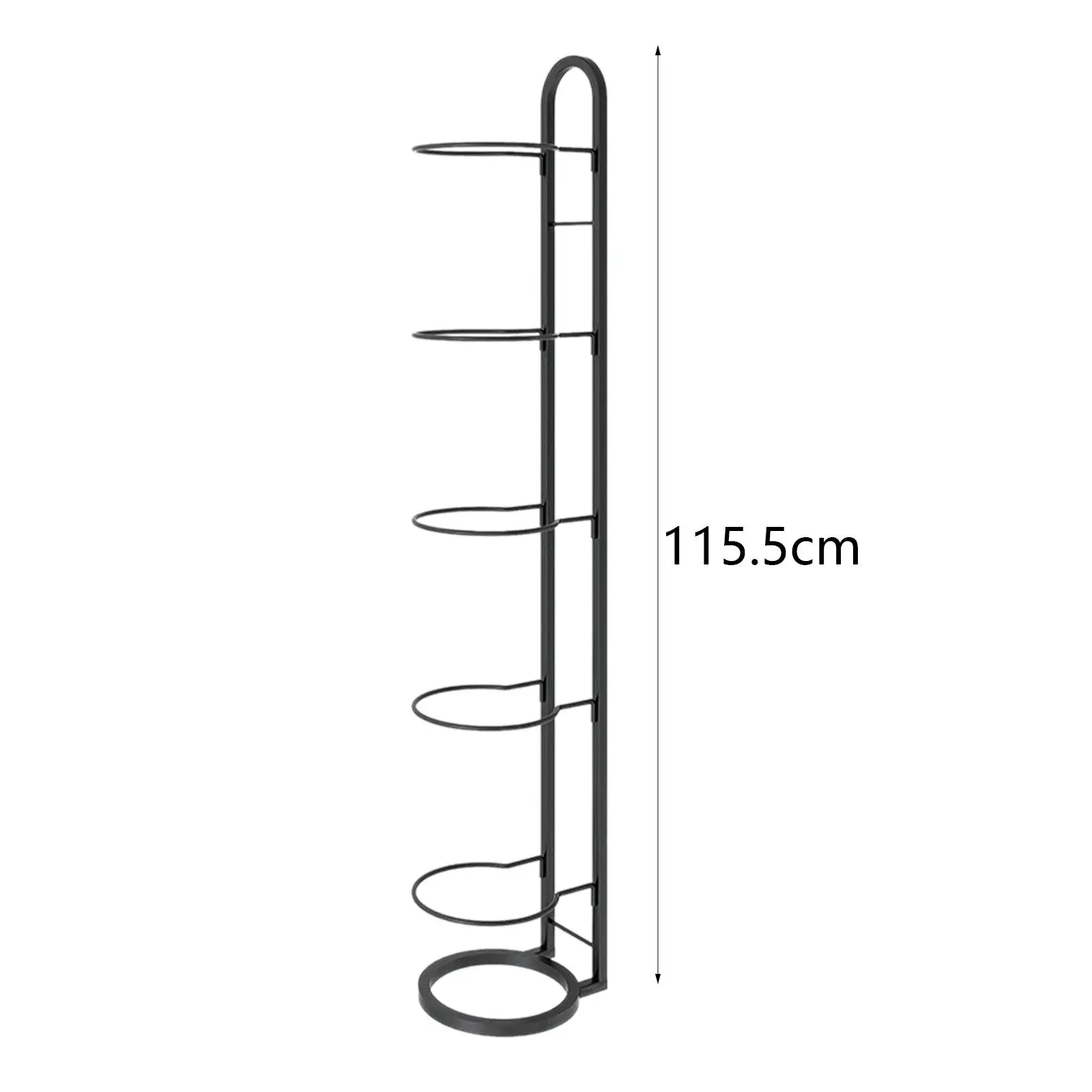 کے لیے باسکٹ بال اسٹوریج شیلف، عمودی بال اسٹوریج، مفت اسٹینڈنگ اسپورٹ آلات آرگنائزر 5 ٹائر بال ریک، کنڈرگارٹن کے لیے
