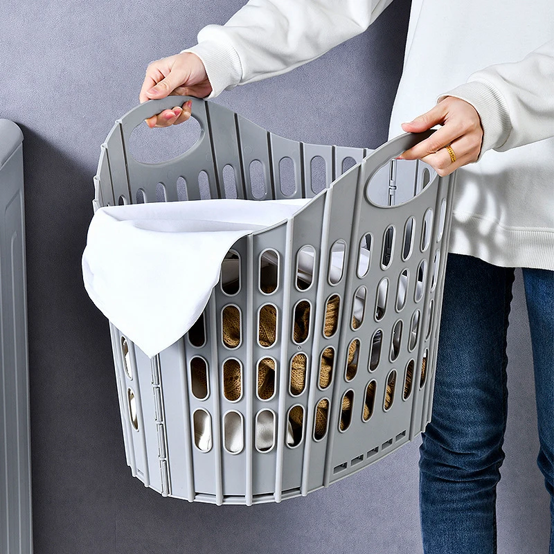 

Modern Collapsible Laundry Basket, Multifunctional Portable Dirty Clothes Storage, Wall-Mounted Square Laundry Room Storage Box