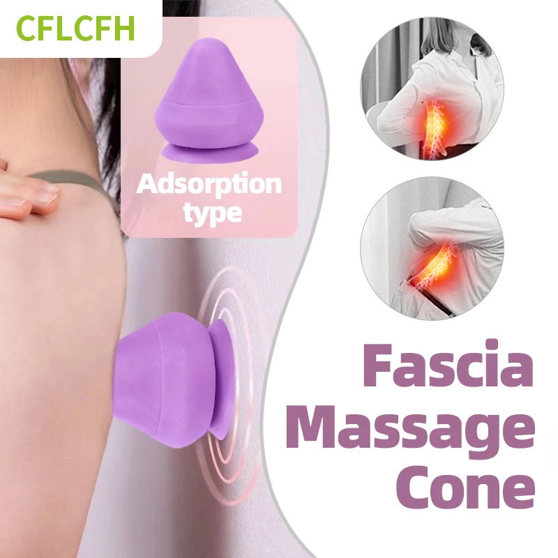 Wall-Mounted Fascia Cone Multi-Function Relaxation Tool Suction Cup Wall Massage Back Muscle Arm Foot Trigger Point Massager