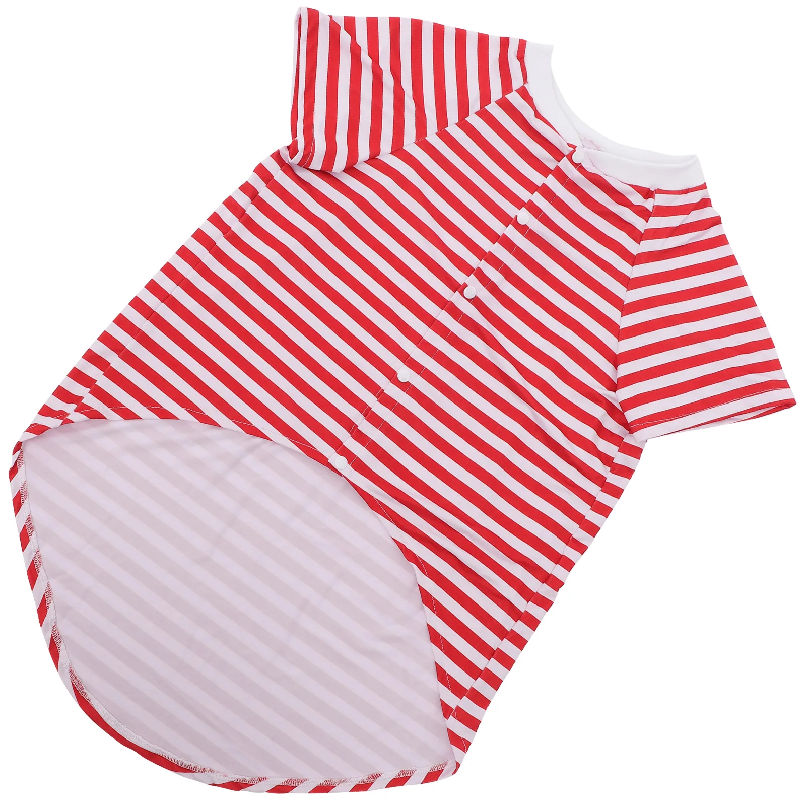 

Large Dog Striped T Shirt Red White Xl Oversized Breathable Cotton Vest Casual Party Walking Clothes for Husky Golden Retriever