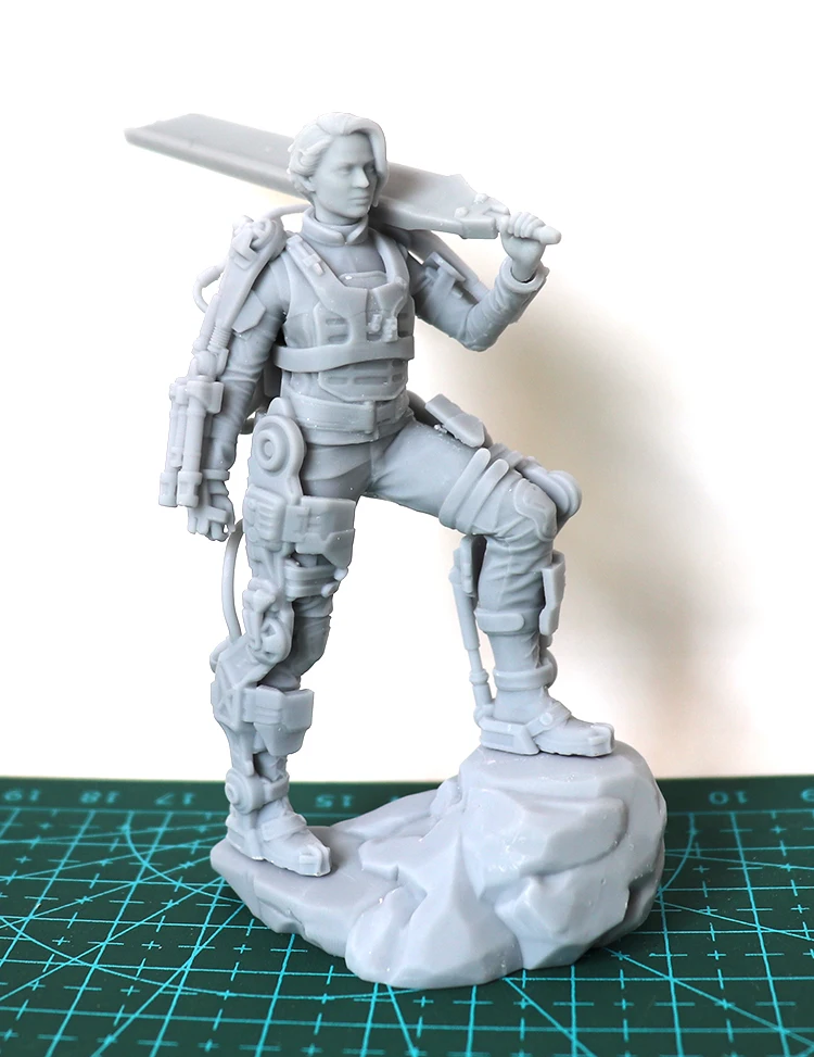 1/24 75mm 1/18 100mm Resin Model Kits Battle Angel Girl Figure Sculpture Unpainted No Color RW-684