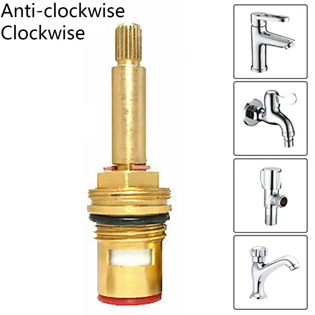 

ALLGOOD Shower Bath Tap Valve Cartridge Quarter Turn Flow Long Tall Stem Insert 20 1/2" Bronze Hot Water Valve Core