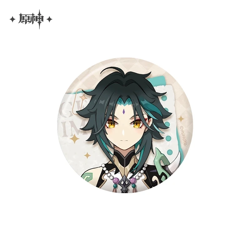 Genshin Impact Official Cosplay Zhongli wanderer Diluc Reflections of Time Series Badge Gaming Merchandise