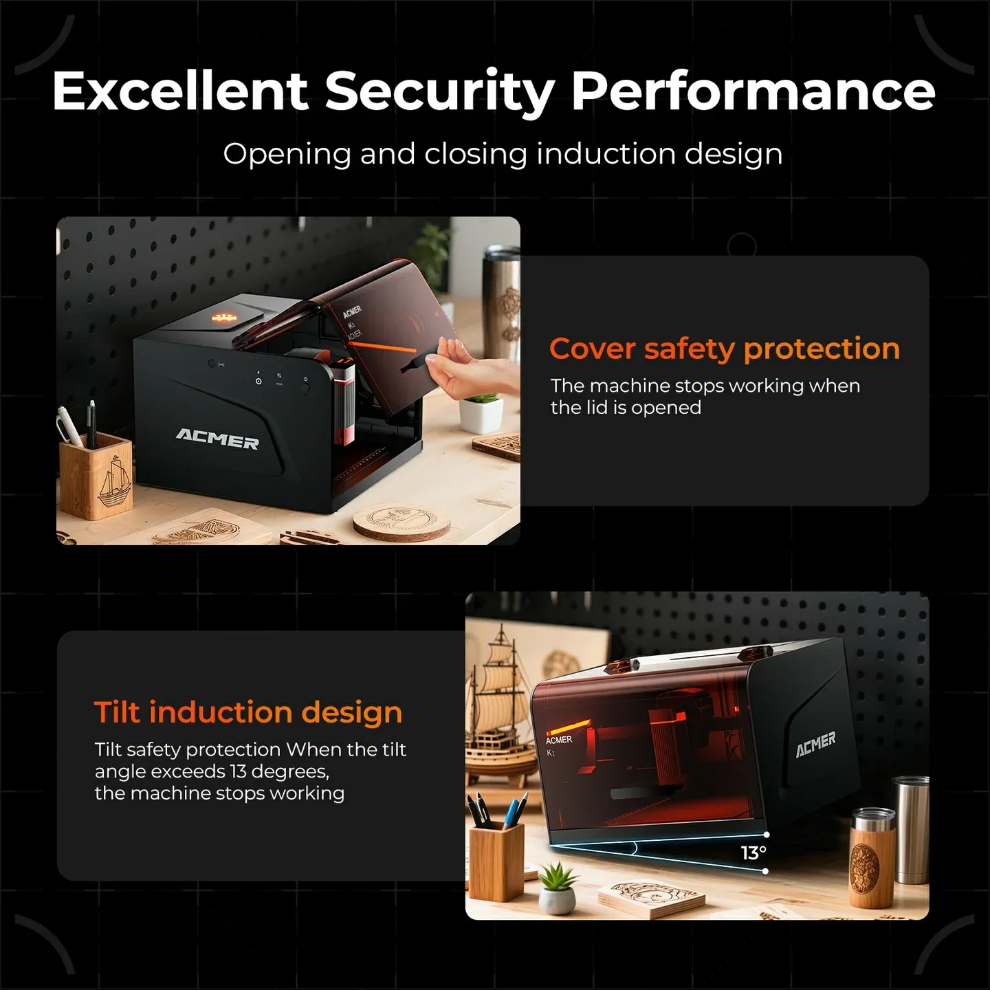 ACMER K1 Geschlossener tragbar – Industrial Handheld Laser Engraver Bewertung und Preis