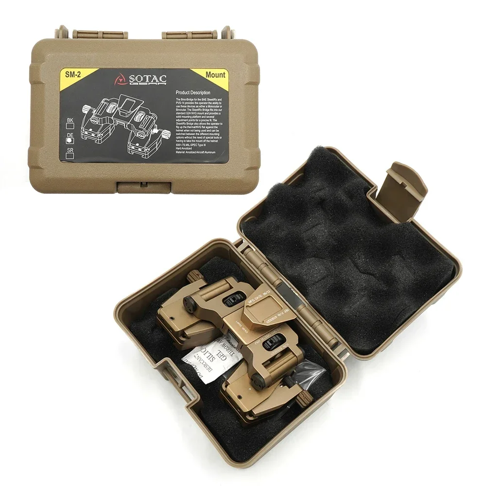 SOTAC Binocular Bridge NVG Mount System, Tactical Helmet Accessories, Made of CNC Aluminum