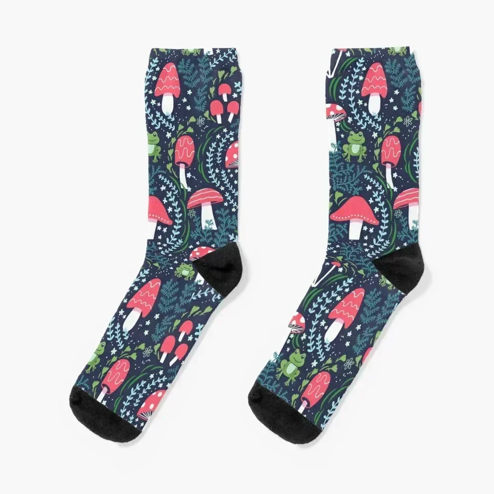 

Mushrooms, Toadstools and Frogs Socks Climbing japanese fashion tennis Men's Socks Women's