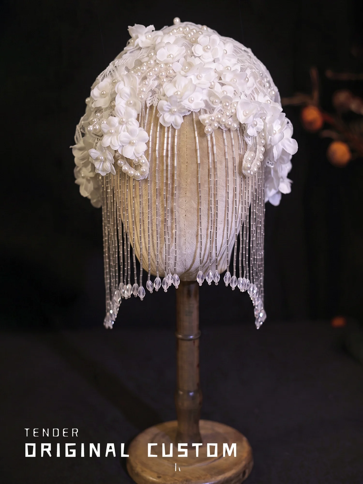 handmade-wedding-headwear-heavy-embroidery-pearl-lace-hair-accessory-vintage-photography-tassel-styling-accessories