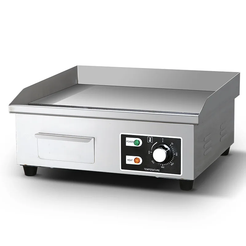 Flat Top Grill Electric Countertop Griddle Grill Stainless Steel Flat Griddle Hotplate BBQ Kitchen
