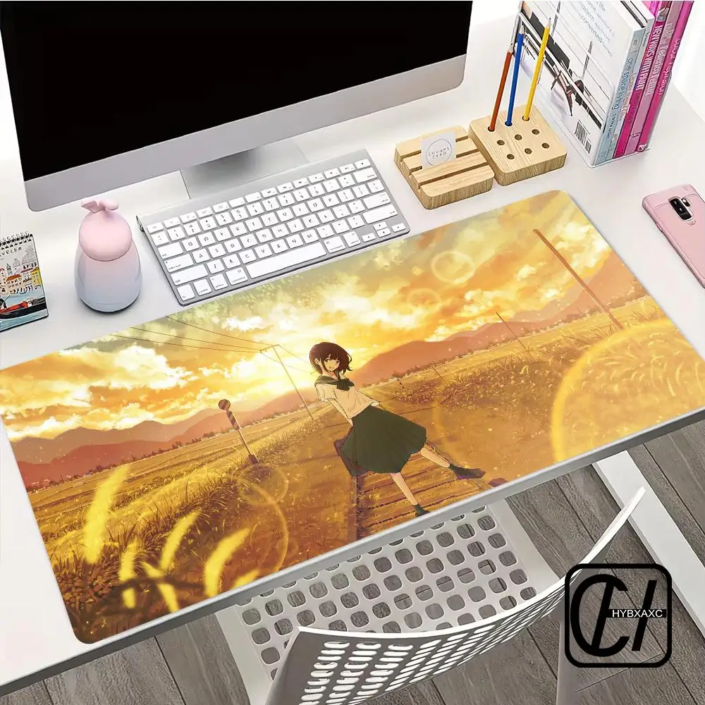 Mouse Pad Anime Girl Japanese Style School Girl Sailor Uniform XXL Gaming Accessories Office Keyboard Desk Mat Non-Slip XAXC