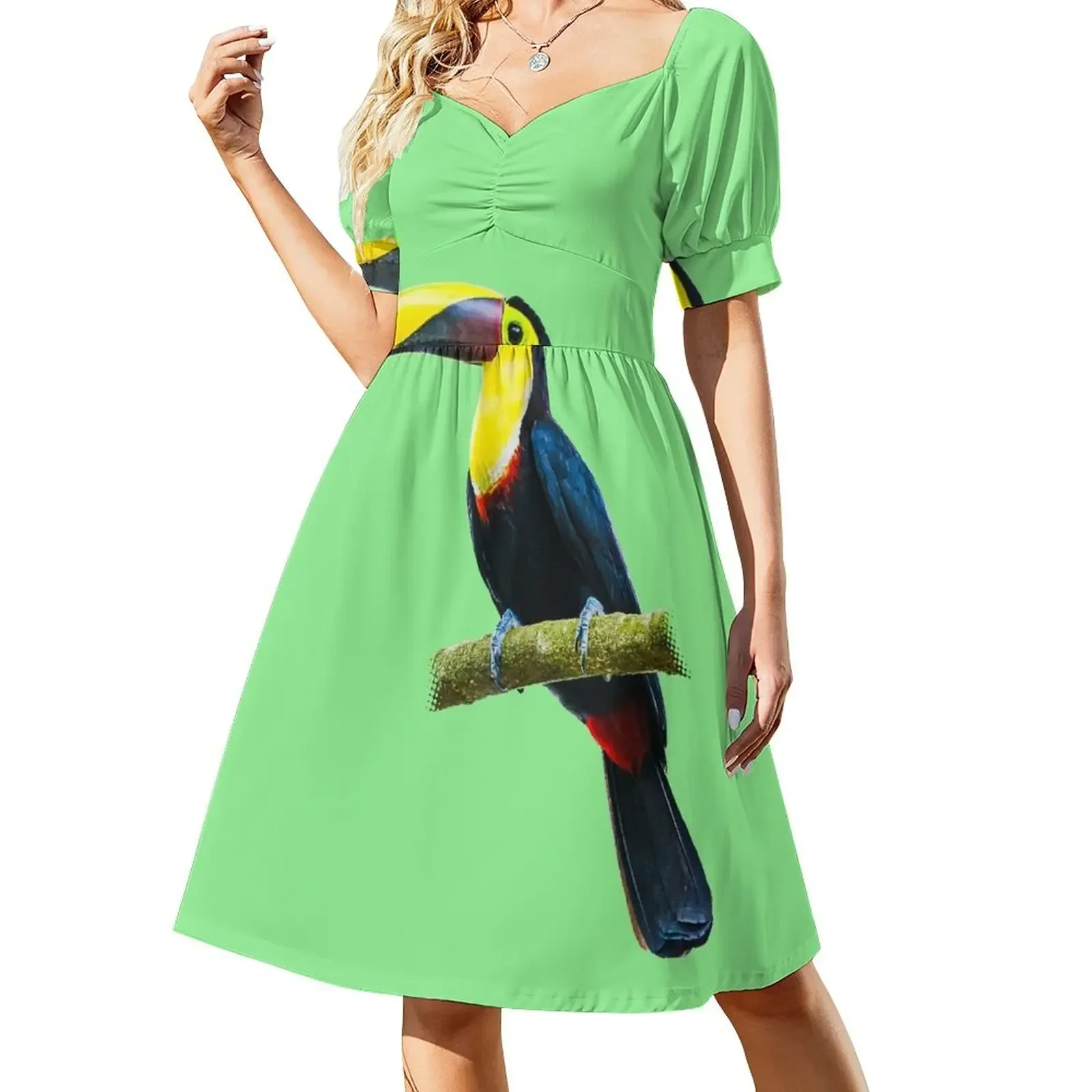 Toucan on a Branch Sleeveless Dress luxury dress party dress women elegant luxury