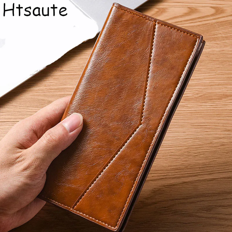 Trendy Men High Quality Long PU Leather Wallet Man For Business Clutch Credit Card Holder Purse Carteira Billfold Money Clip