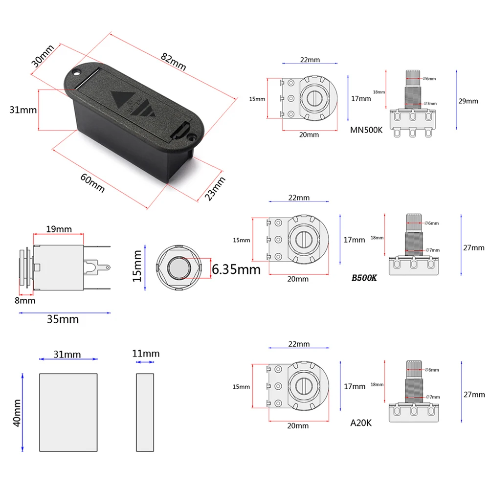 

2 B EQ Preamp Circuit Bass Guitar Wiring Harness 3 Equalizer Tone Active Pickups Electric Instruments Guitar