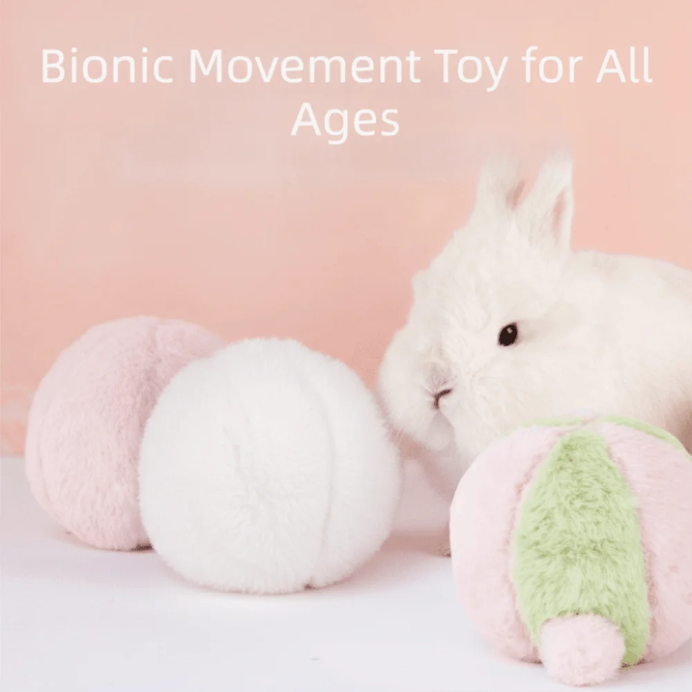 Simulated Rabbit Buttocks Rabbit Venting Ball Bite Resistant Fluffy Rabbit Calming Ball Soft Comfortable Rabbit Soothing Toy