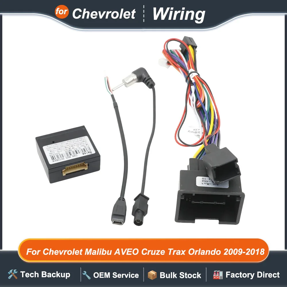 CANBUS Box G-RZ-GM59 For Chevrolet Malibu AVEO Cruze Trax Orlando 2009-2018 Android Wiring Harness  Cable Adapter  Car Play