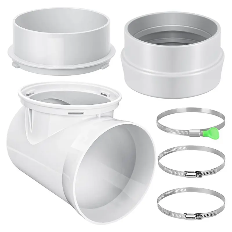 Exquisite-Tight-Fit Dryer Vent Duct Connector- Upgraded 90 Degree Elbow Kit For 4 Inch Dryer Duct Hose