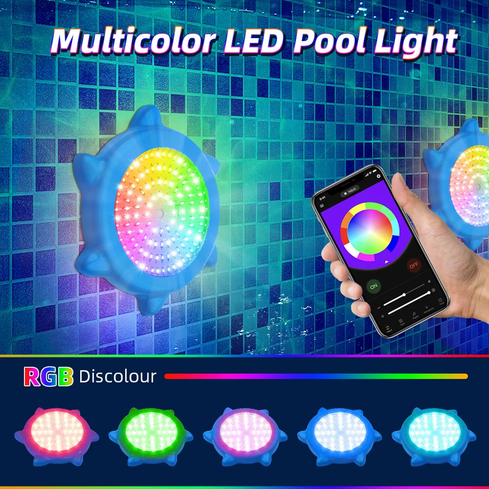 luzes led submersiveis com controle app musica sync mudanca de cor piscina luzes 12v 01