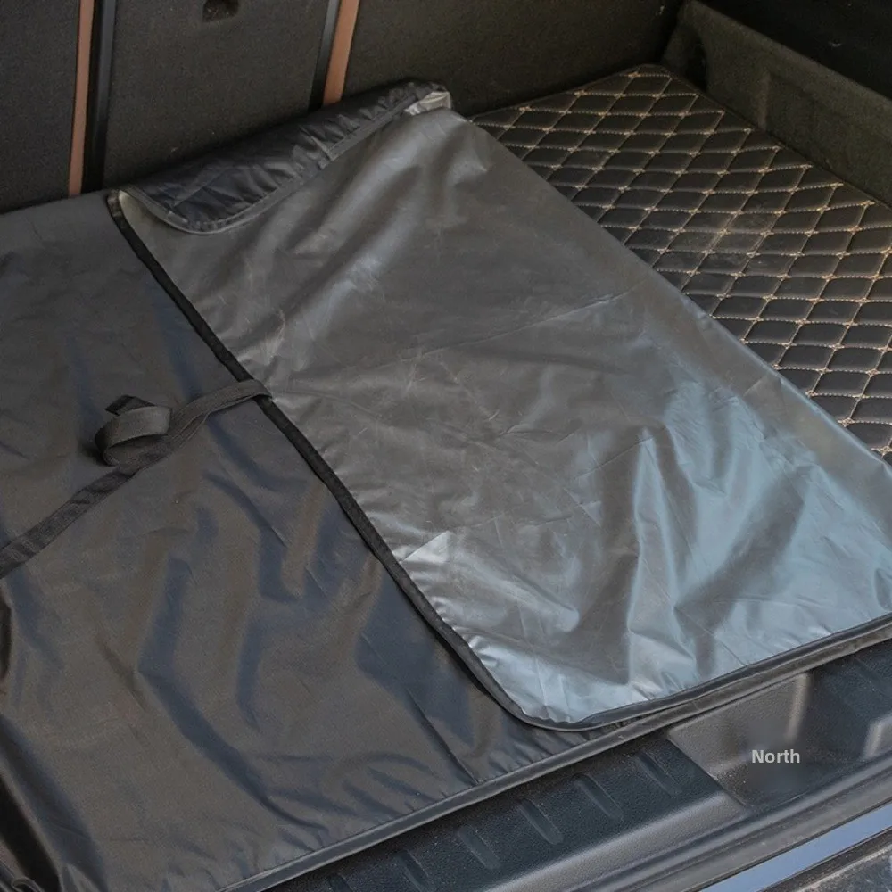 Folding Car Trunk Anti-Dirty Mat Black with Privacy Cover Cargo Protector Cloth Waterproof Trunk Mat For Daily Use & Travel
