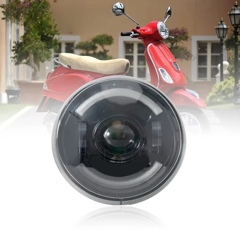 

YongJin Black Led Headlight With White DRL Head Lamp For Vespa LX VXL Motorcycle Light System