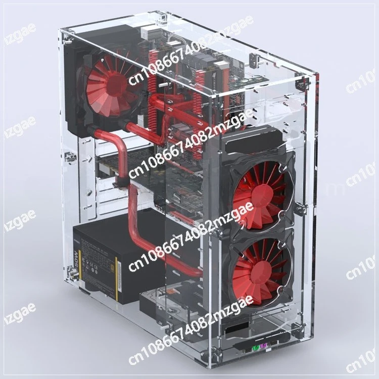 

DIY New Desktop Package 1 Plexiglass Acrylic Personalized Full Transparent Chassis Vertical ATX