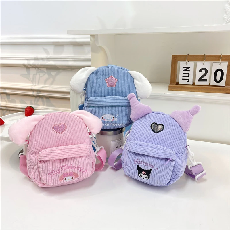 

Симпатичная плюшевая сумка через плечо Miniso Sanrio Kuromi, милая мультяшная сумка-мессенджер для Iphone с героями аниме, модные очаровательные подарки для девочек и детей на праздник