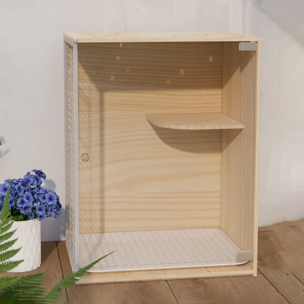 

Sky City Luxury Bird Cage for Parrots Xuan Feng Wooden Breeding Box House Large Acrylic Transparent Villa for Pet's Comfortable