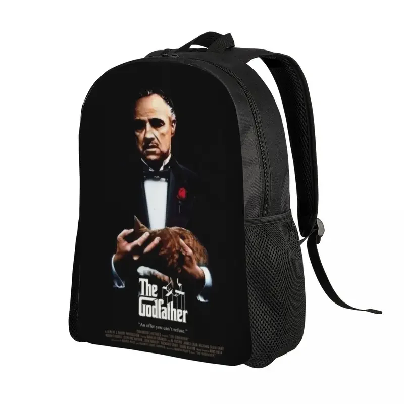 Mochila personalizada do portátil do filme do gangster, o padrinho Bookbag, saco de filme para a escola e estudantes universitários, homens e mulheres, moda