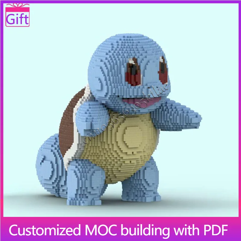 

НОВЫЙ 13290 шт. MOC креативный индивидуальный синий мини-черепаха модульные строительные блоки модель обучающая сборная игрушка для детей подарки