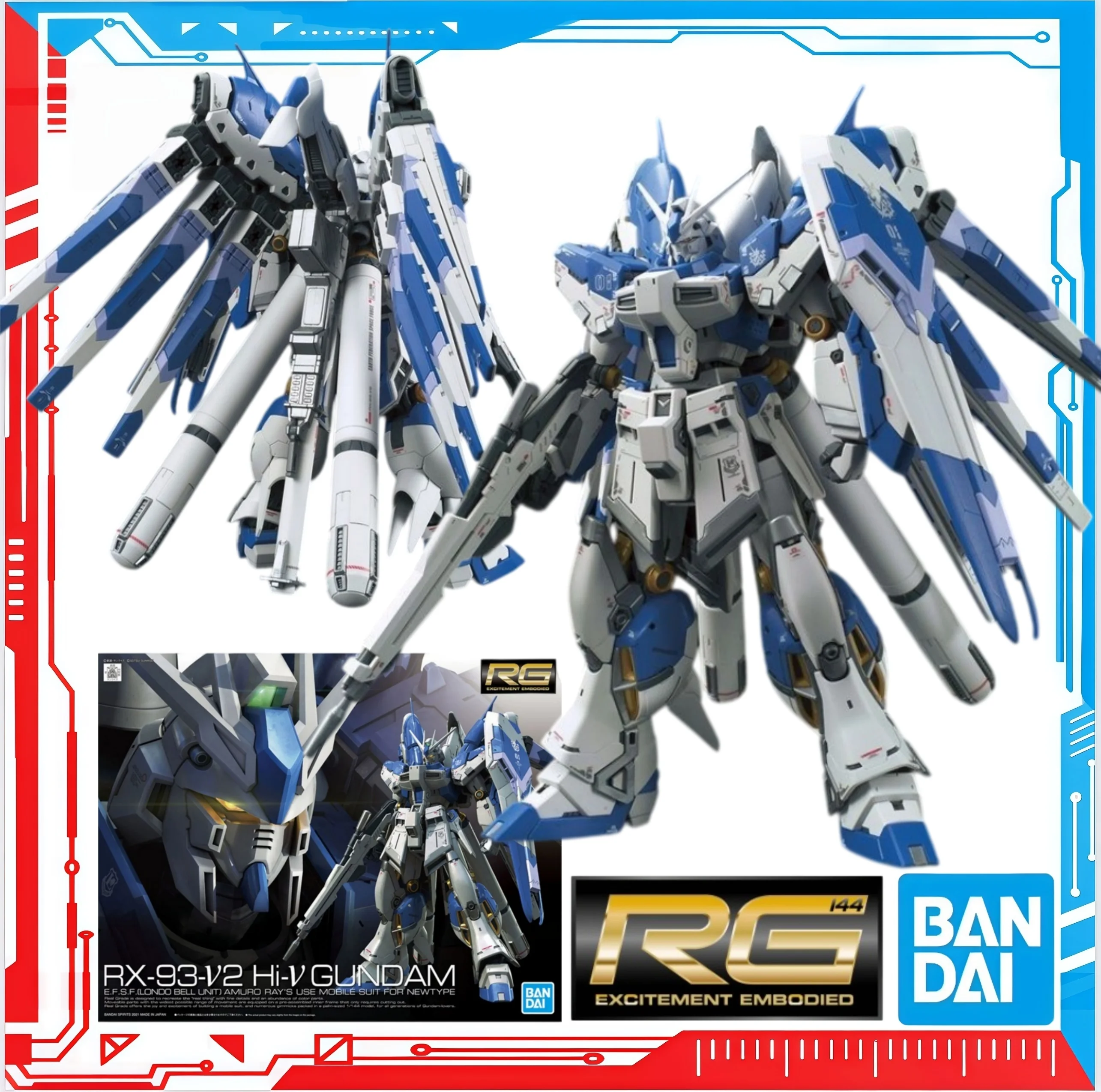 Bandai Model Gundam Rg - Bandai RG 1/144 RX-93-V2 Hi-ν Gundam