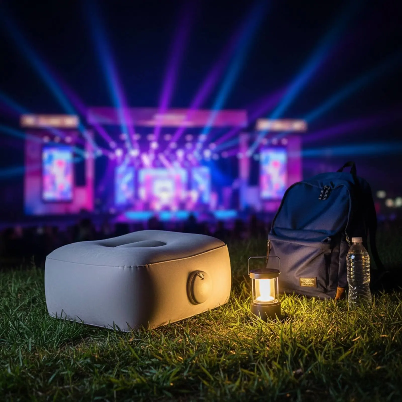 

Inflatable Stadium Seat Seat Pad Security Check Convenient Portable Bleacher Pad Portable Inflatable Stool Small for Sports Fans